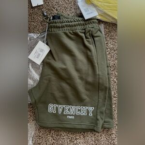 Givenchy Men's Olive Athletic Shorts